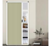 Puertas plegables Kit De Puerta Corredera Invisible, Puertas De Acordeón Con Tirador Para Separar Ambientes, Puertas Plegables De Lamas Para Dormitorio, Baño, Cocina Y Entrada.(Yellow,152cmx200cm)