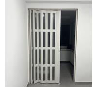 Puertas Plegables, Puerta corrediza Tipo acordeón Impermeable de 91 x 203 cm y 122 x 203 cm, Puerta magnética Plegable para baño y lavandería, Duradera, Ahorra Espacio en el hogar y el Comer