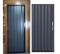 puertas plegables Puertas De Acordeón Con Cerradura, 51 61 71 81 101 121 151 181 Cm De Ancho Puerta Corrediza Plegable De Granero Para Interior Exterior, Puertas Retráctiles(WxH 36x80in(91x203cm))