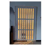 Puertas plegables, puertas de acordeón extra anchas, separador de habitación corredizo plegable para puertas, baños y duchas, diseño de concertina de múltiples pliegues (109 x 210 cm)