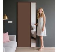 Puertas plegables Puertas De Acordeón Para Interiores, Puerta De Concertina Para Entrada, Puerta De Ducha Retráctil Con Tirador De 60-100 Cm De Ancho, Puertas Dormitorio/baño(Brown,132cmx200cm)