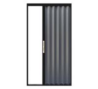 Puertas plegables tipo acordeón, Aleación de aluminio Puertas plegables de alta resistencia Separador de ambientes para mayor privacidad en baños, cocinas y dormitorios(Gray Left,710x1010mm)