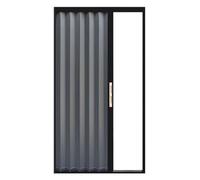 Puertas plegables tipo acordeón, Aleación de aluminio Puertas plegables de alta resistencia Separador de ambientes para mayor privacidad en baños, cocinas y dormitorios(Gray Right,610x1010mm)