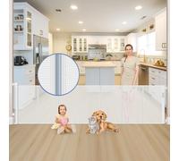 Puertas retráctiles Extra Anchas reforzadas de 120 Pulgadas, Puertas de bebé Extra Anchas para Grandes Aperturas, Puertas de bebé, Puerta retráctil Extra Ancha para Perros para la casa, Puerta Extra