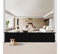 Puertas retráctiles extralargas para bebés de 200 pulgadas, puertas de bebé extra anchas de 34 pulgadas de alto para aberturas súper anchas, puertas retráctiles para perros para la casa interior y