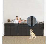 Puertas retráctiles reforzadas de 120 Pulgadas Extra Anchas para bebés con Varillas reforzadas, Puerta retráctil para Perros Que Evita Que la Parte Inferior se Arrastre, Puerta de Malla para Mascotas
