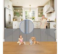 Puertas retráctiles reforzadas de 150 pulgadas para bebés, puerta retráctil extra ancha al aire libre para perros, puertas largas para bebés, puerta interior extra larga para mascotas, puerta