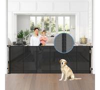 Puertas retráctiles reforzadas de 75 Pulgadas Extra Anchas con Varillas reforzadas, Puerta retráctil para Perros Que Evita Que la Parte Inferior se Arrastre, Puerta de Malla para Mascotas para