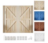 Puertas Salón de Madera Maciza, Puertas Batientes de Café de Dos Direcciones con Bisagras para Baño, Bar, Cocina Anchos: 76, 79, 81, 122, 130, 150 cm(Beige,112cmx99cm)