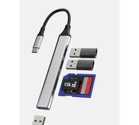 Puerto adaptador USB C Hub Macbook (5 en 1) Cable multipuerto USB 3.0 para laptop, lector de tarjetas TF SD para estación de acoplamiento Apple para iPad Air Dongle para iPhone 16 15 Pro Max