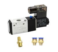 Puerto de 3 vías, 2 posiciones, válvula solenoide de aire neumática 3V210-08, válvula magnética de Gas de Control eléctrico DC12V DC24V AC110V AC220V(PC 10mm Fittings,AC110)