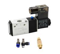 Puerto de 3 vías, 2 posiciones, válvula solenoide de aire neumática 3V210-08, válvula magnética de Gas de Control eléctrico DC12V DC24V AC110V AC220V(SL 4mm Adjust,AC110)