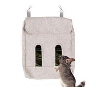 Puerto de alimentación de heno - Alimentador de cables ajustable, almacenamiento de heno de conejo | Bolsa versátil S/m/l con ganchos, soporte robusto para conejitos, hámsteres, pequeños animales Dom