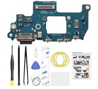 Puerto de carga de repuesto para Galaxy S24 FE versión estadounidense, placa base USB-C para modelos SM-S721U SM-S721U1 SM-S721W, con kit de herramientas e instrucciones (idioma español no garantizado