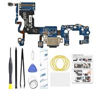Puerto de carga de repuesto para Galaxy S9, versión estadounidense, placa base USB-C para modelos SM-G960U SM-G960U1 SM-G960W, con kit de herramientas e instrucciones (idioma español no garantizado)