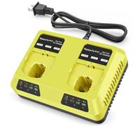 Puerto de Carga Dual P117 Cargador rápido (multiquímica) para Ryobi 12V-18V One+ NiCd/NiMh/Lithium Tools estación de Carga de batería para P100 P102 P103 P105 P107 P108 P122 P189 P191 P197