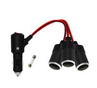 Puerto de carga para automóvil de gran potencia Cable divisor de 1 a 3 con interruptores de seguridad e indicación brillante para visibilidades nocturnas Divisor de puerto de enchufe para automóvil