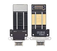 Puerto de carga USB Cargador Dock Conector Junta Cinta Flex Cable Módulo de Reemplazo Compatible con iPad Pro 12.9 5ª generación A2378 A2461 A2379 (gris)