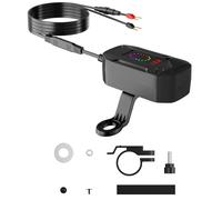 Puerto de carga USB para motocicleta, 12 V-24 V, retráctil, carga rápida, impermeable, adaptador tipo C | Cargador rápido para teléfono de motocicleta, para dispositivos electrónicos, hogar, viajes