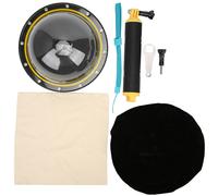 Puerto de cúpula para fotografía subacuática compatible con GoPro Hero Hero12 11 10 9Black, carcasa impermeable, tapón antivaho, mango flotante