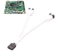 Puerto De Extensión De 9 Pines A Doble Pin - Cable Divisor USB En Y Para Placa Base, Blindaje De PVC De Industrial Resistente, Núcleo De Cobre De Alta Conductividad | Accesorio De Conexión Compa