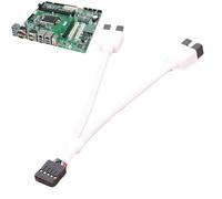 Puerto de extensión - Divisor USB de placa base, cable de extensión, puertos de extensión duraderos | multipuerto interno USB Hub placa base divisor USB, divisor de cabecera USB para placa base