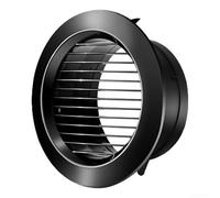 Puerto de ventilación de escape redondo ABS - 100 mm/125 mm/150 mm/200 mm, abertura de conducto de lóbulo recto para cocina, baño y ventilación HVAC (200 mm)