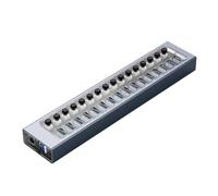 Puerto Industrial 7/10/13/16 Hub USB 3,0, Expansor Múltiple, Divisor De Enchufe, Interruptor Tecla Encendido/Apagado, Cargador, Fuente Adaptador Corriente(16 USB)