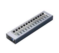 Puerto Industrial 7/10/13/16 Hub USB 3,0, Expansor Múltiple, Divisor De Enchufe, Interruptor Tecla Encendido/Apagado, Cargador, Fuente Adaptador Corriente(13 USB)