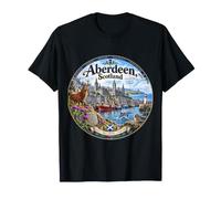 Puerto marítimo de Crucero de Granito de la Ciudad Costera de Aberdeen Escocia Camiseta