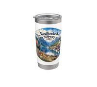 Puerto marítimo de Nordfjordeid Norway Stad Cruise Vaso térmico de acero inoxidable de doble pared