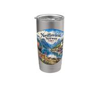 Puerto marítimo de Nordfjordeid Norway Stad Cruise Vaso térmico de acero inoxidable de doble pared