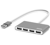 PUERTO PORT900120 - Hub 4 puertos USB A 2.0 a 4 puertos USB A 2.0 Gris