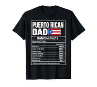 Puerto Rican Dad Nutrition Facts Funny Boricua Father Camiseta