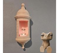 Puerto Rican Garita Wall Coq-ui Lamp, Puerto Rican Garita Wall Llight Room Decor, 16 Colors Led with Rc for Room Office Garden Decor (Male frog,M)