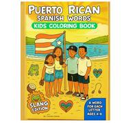 Puerto Rican Spanish Book: Kids Coloring Book