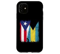 Puerto Rico Bahamas Media Bandera Puerto Rico Bahamian Jersey Carcasa para iPhone 11
