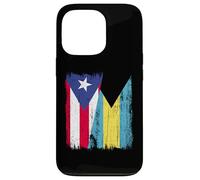 Puerto Rico Bahamas Media Bandera Puerto Rico Bahamian Jersey Carcasa para iPhone 13 Pro