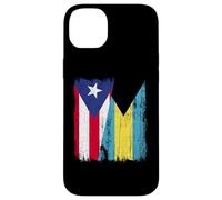 Puerto Rico Bahamas Media Bandera Puerto Rico Bahamian Jersey Carcasa para iPhone 14 Plus