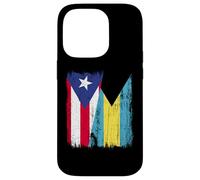 Puerto Rico Bahamas Media Bandera Puerto Rico Bahamian Jersey Carcasa para iPhone 14 Pro