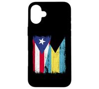 Puerto Rico Bahamas Media Bandera Puerto Rico Bahamian Jersey Carcasa para iPhone 16 Plus