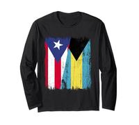 Puerto Rico Bahamas Media Bandera Puerto Rico Bahamian Jersey Manga Larga