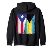 Puerto Rico Bahamas Media Bandera Puerto Rico Bahamian Jersey Sudadera con Capucha