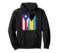 Puerto Rico Bahamas Media Bandera Puerto Rico Bahamian Jersey Sudadera con Capucha