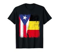Puerto Rico Bélgica Media Bandera Puerto Rico Belga Jersey Camiseta