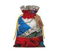 Puerto Rico - Bolsa de regalo de lino con cordón para fiesta de Navidad, embalaje de vacaciones, bolsas de regalo.