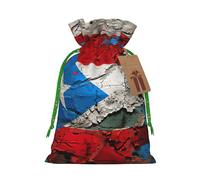 Puerto Rico - Bolsa de regalo de lino con cordón para fiesta de Navidad, embalaje de vacaciones, bolsas de regalo.