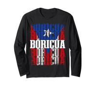 Puerto Rico Boricua Boricua Boricua Colores Bandera Edición Manga Larga