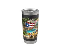 puerto rico boriken viajes cultura caribeña Vaso térmico de acero inoxidable de doble pared