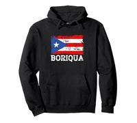 Puerto Rico Boriqua Boricua Bandera Orgullo Estilo Vintage Sudadera con Capucha